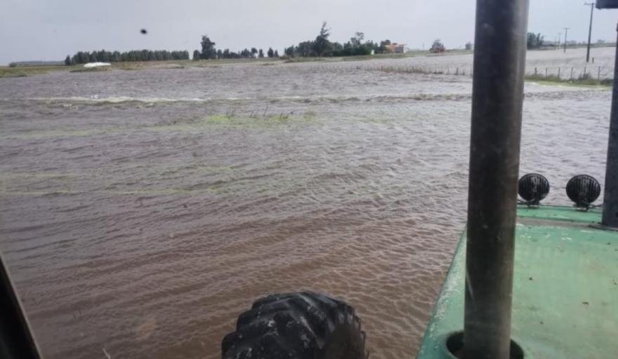 Inundaciones en zona rural de Necochea: Termas del Campo y Los Ángeles bajo el agua y caminos intransitables
