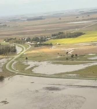 Vialidad Nacional inició las reparaciones en el kilómetro 53 de la Ruta 228 tras el temporal