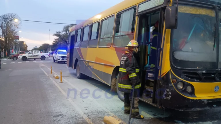 Incendio en transporte público en Necochea