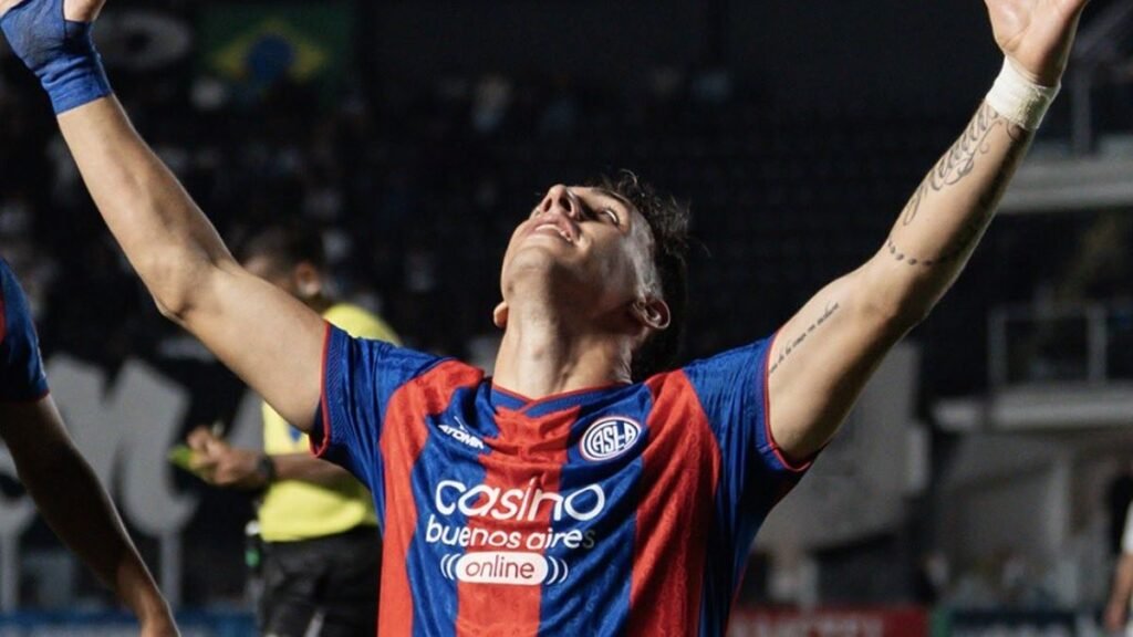 San Lorenzo empató 2-2 con Santos en Brasil y mantiene el liderazgo del Grupo D de la Sudamericana