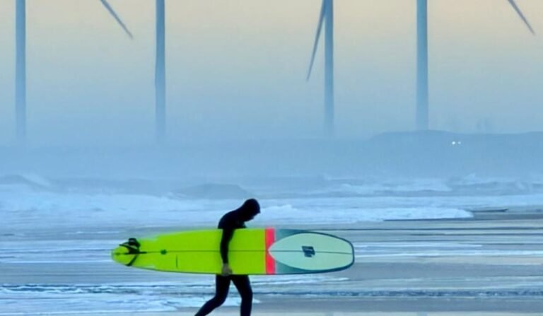Frío bajo cero en Necochea