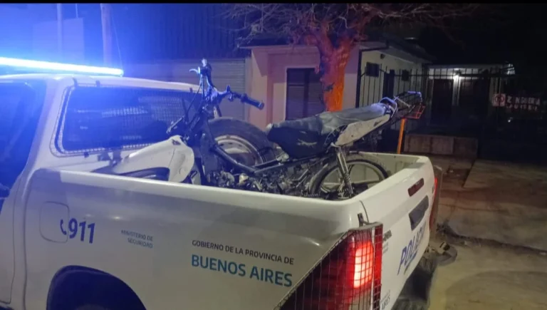Policía recupera moto robada en Necochea