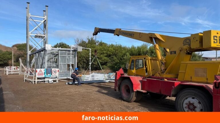 Avanza la construcción de la baliza de enfilamiento en Puerto Quequén