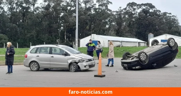 Choque y vuelco en Ruta 88