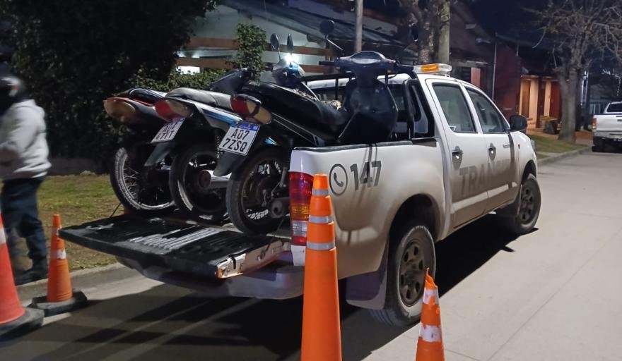 Operativo de seguridad en Necochea y Quequén deja secuestradas cinco motocicletas