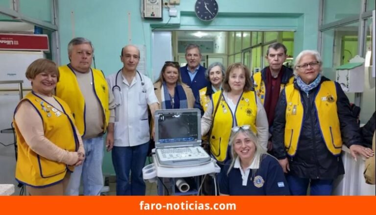 El Club de Leones de Necochea dona ecógrafo de alta tecnología al Hospital Municipal Dr. Emilio Ferreyra