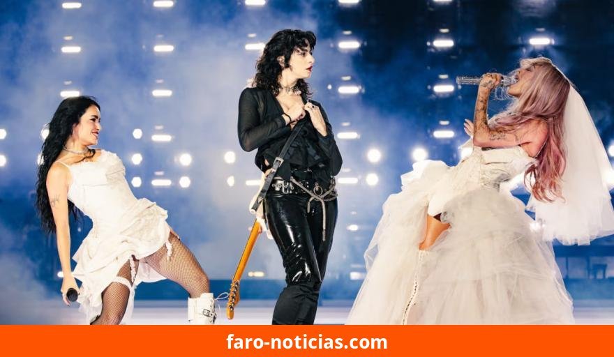 Lali, Tini y Marilina sorprenden al público del River con una puesta teatral y un beso inesperado