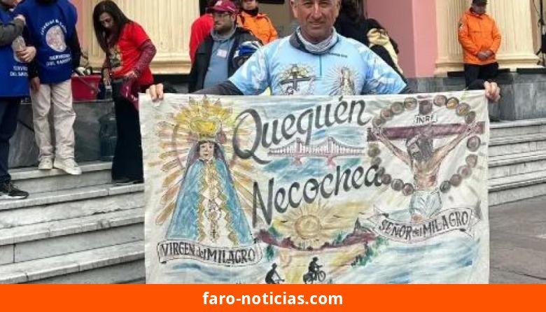 Fernando Dufau completa la peregrinación en bicicleta desde Necochea a la Catedral de Salta