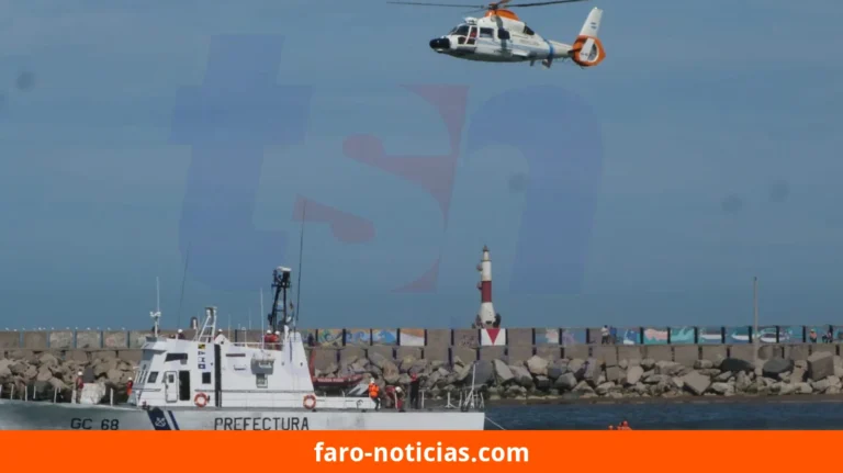 Simulacro de rescate aéreo de la Prefectura Naval en Puerto Quequén, 26 de septiembre