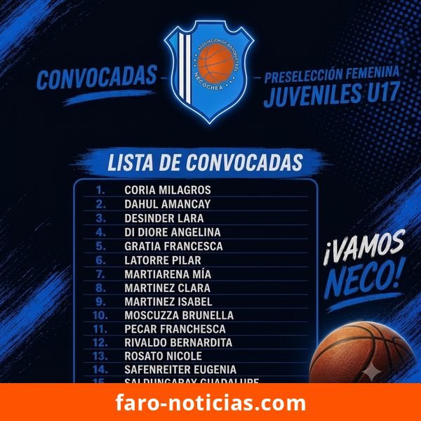 ABN confirma preselección femenina para Zonal U17 de básquet en Necochea