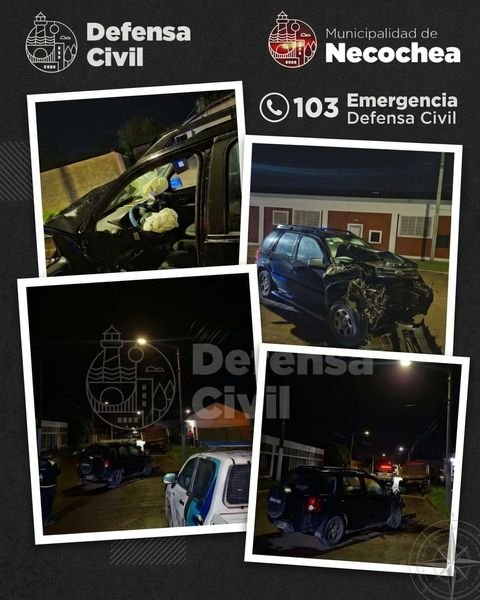 Grave accidente vial en Quequén deja conductor internado