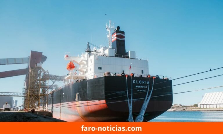 Puerto Quequén registra un nuevo récord de carga con el buque Gloria