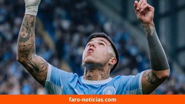 Enzo Fernández abre el marcador con su primer gol en el Manchester City frente a Sunderland
