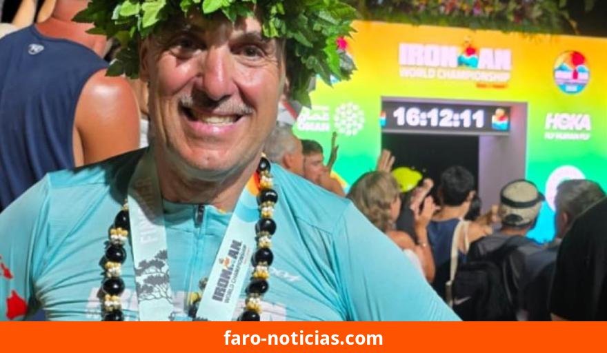 Nito Escobar, necochense de 65 años, completó el Mundial Ironman de Hawái