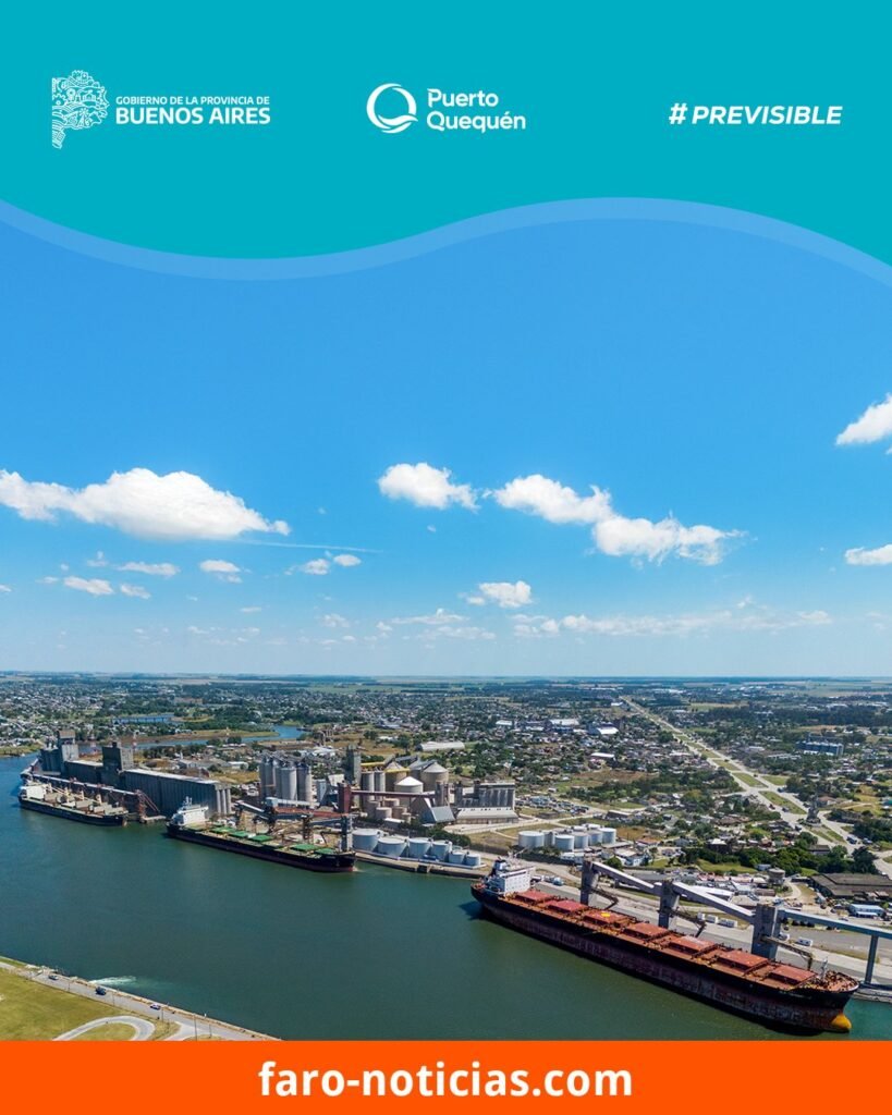 Exportaciones portuarias de Quequén en octubre: 17.000 t de soja y trece buques rumbo a Asia y América Latina