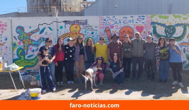 Inauguración del mural “Pintando la Paz” en Quequén se traslada al Aula Magna de la UNICEN por lluvia