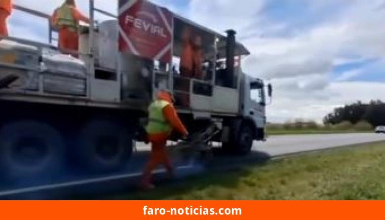 Vialidad avanza con la demarcación de la Ruta 55 y prepara trabajos en las rutas 88 y 227