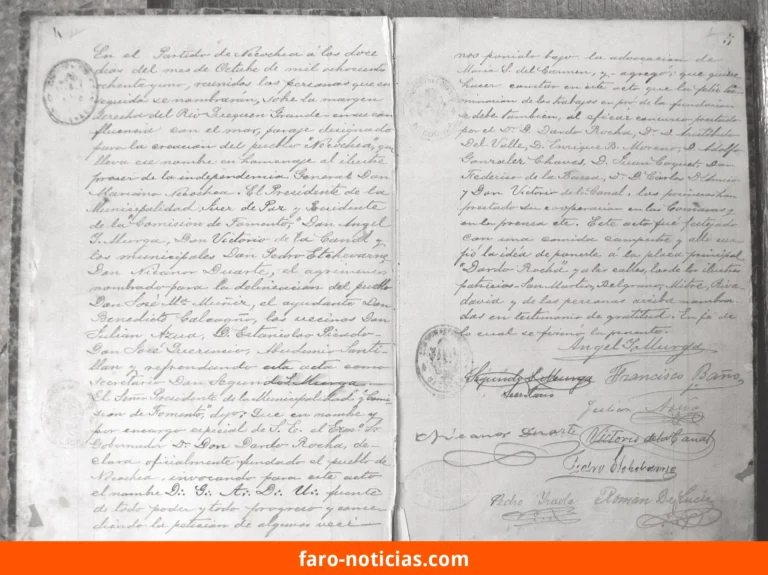 La Logia Sol Argentino publica el acta original de la fundación de Necochea