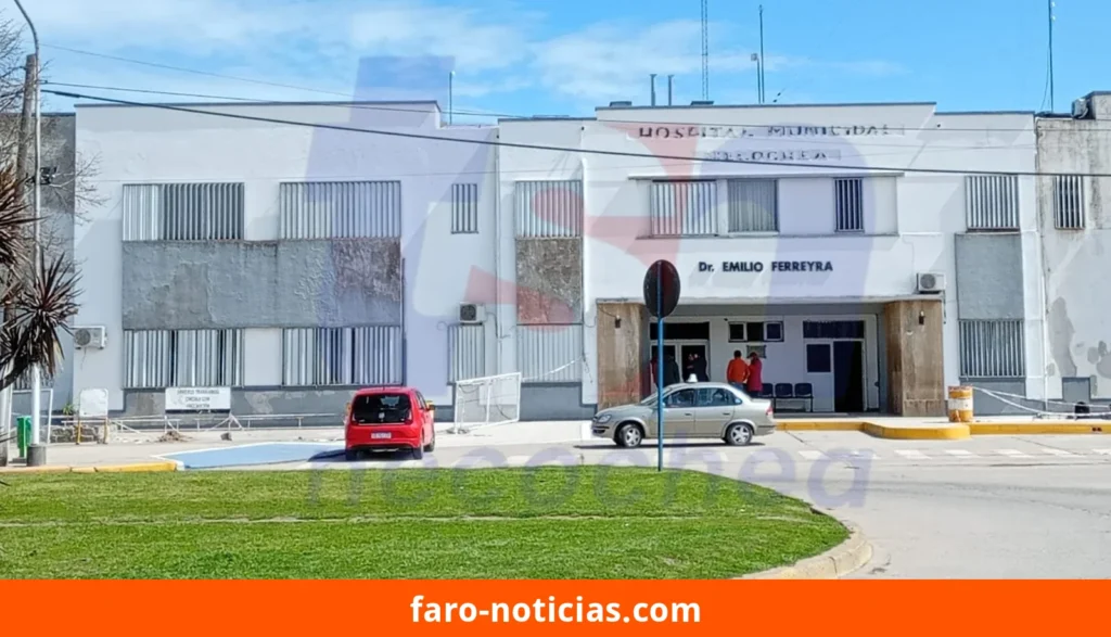 Renovación del frente del Hospital Municipal Dr. Emilio Ferreyra con trabajos de pintura