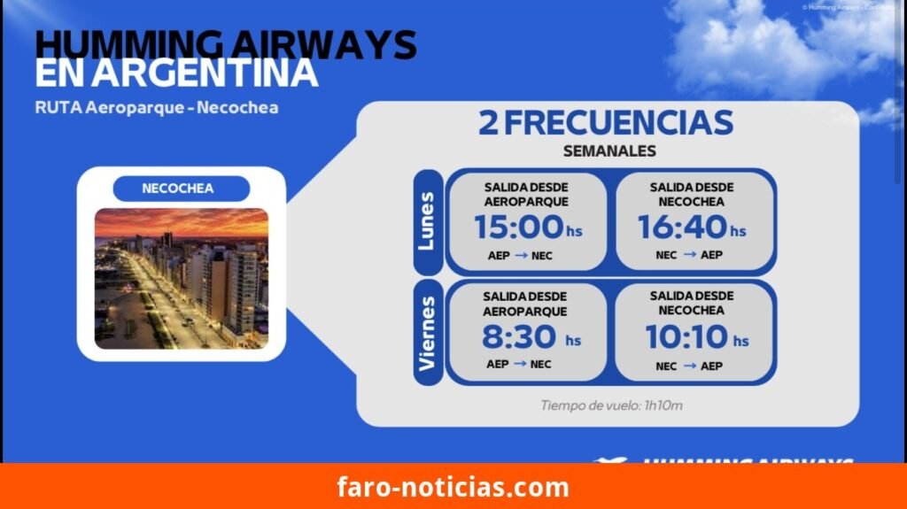 Vuelos entre Necochea y Aeroparque: proyectan comenzar en diciembre y ya está en marcha la preventa