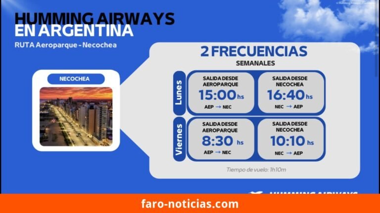 Vuelos entre Necochea y Aeroparque: proyectan comenzar en diciembre y ya está en marcha la preventa