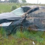 Mujer de 45 años sufre graves lesiones tras volcar su Ford Focus en la Ruta Provincial 227, a 4,5 km de San Manuel