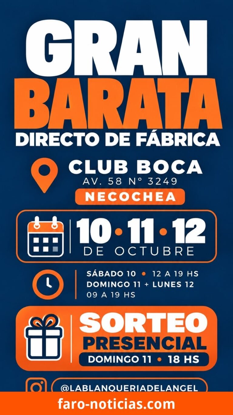 Tuyen lleva su fábrica de Luis Guillón a Necochea con una gran barata en el Club Boca