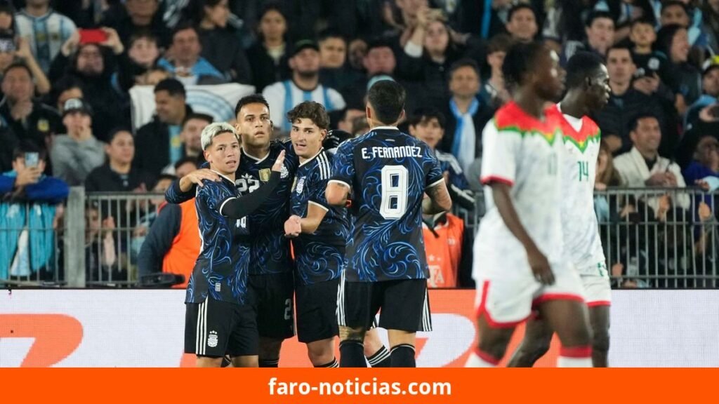 Argentina goleó 7-0 a Burkina Faso en amistoso del Monumental