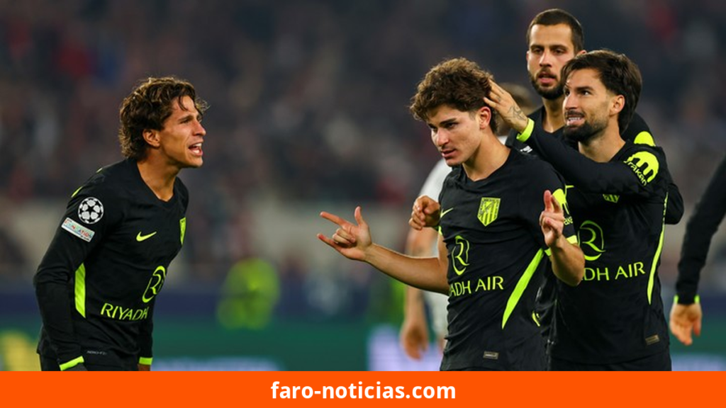 Julián Álvarez volvió a marcar con Atlético Madrid tras seis meses de sequía